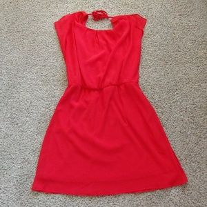 Lightweight red cocktail dress